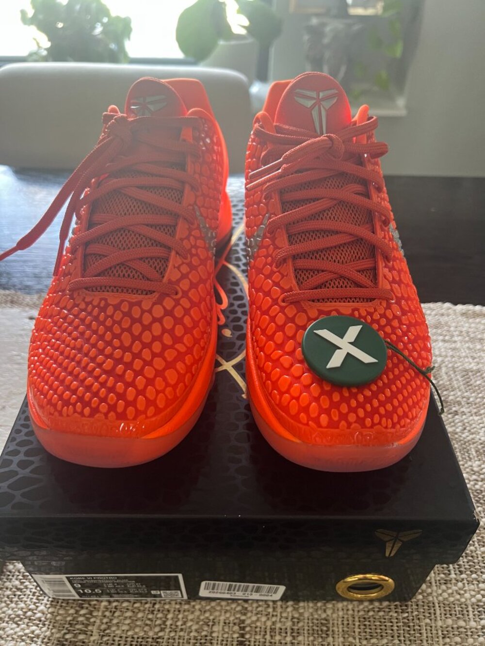 Nike Kobe 6 Protro Total Orange Metallic Silver Men’s 9 / Women’s 10.5 NEW DS OG - Picture 3 of 9
